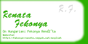 renata fekonya business card